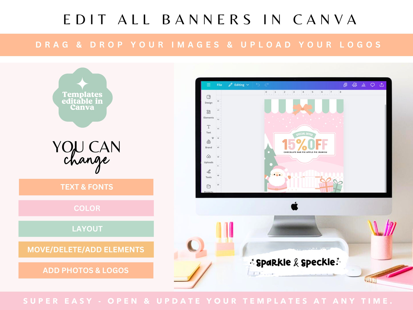 Rainbow Christmas Flyer & Price List Templates