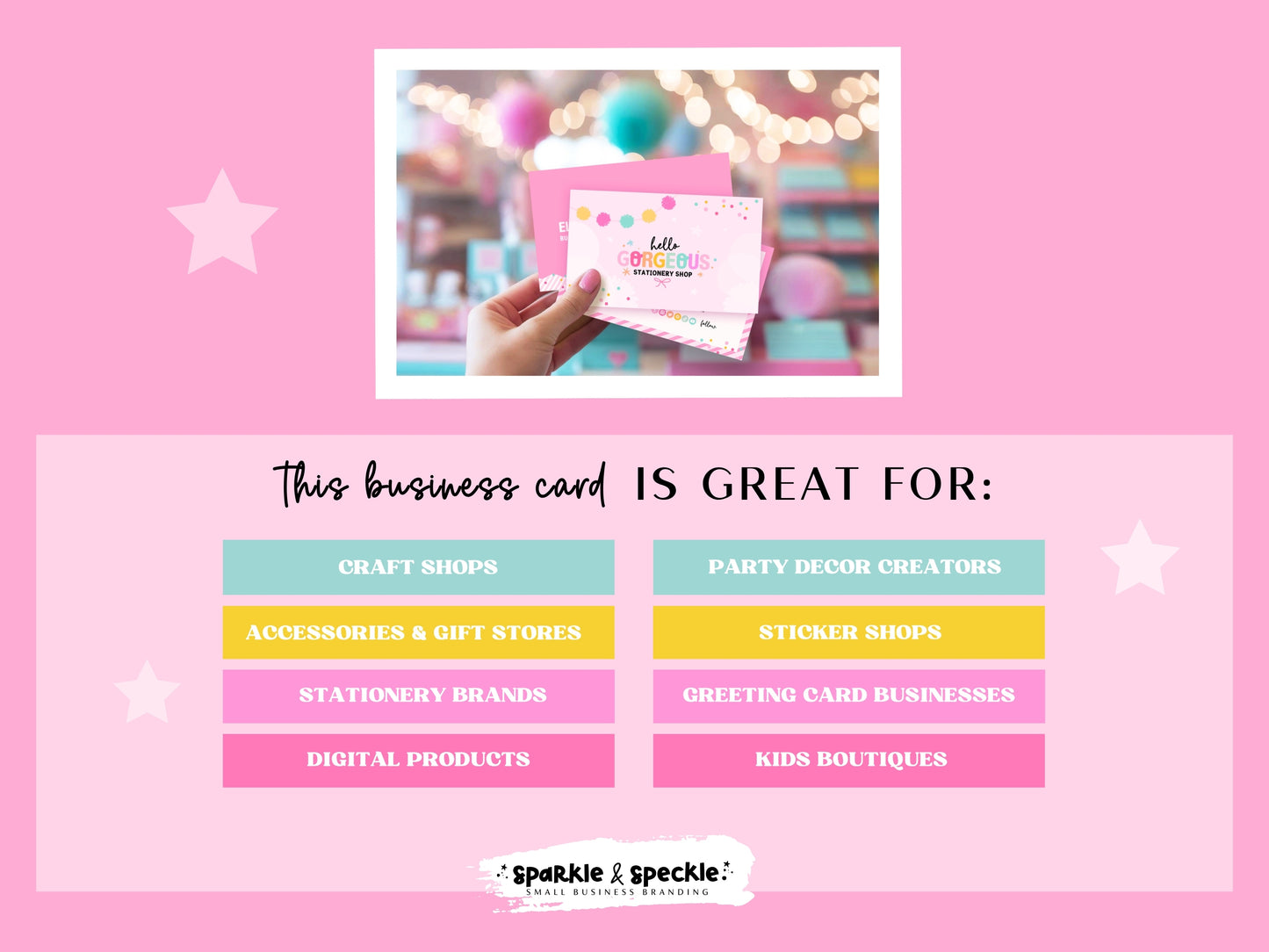 Vibrant Pastel Rainbow Business Card Template