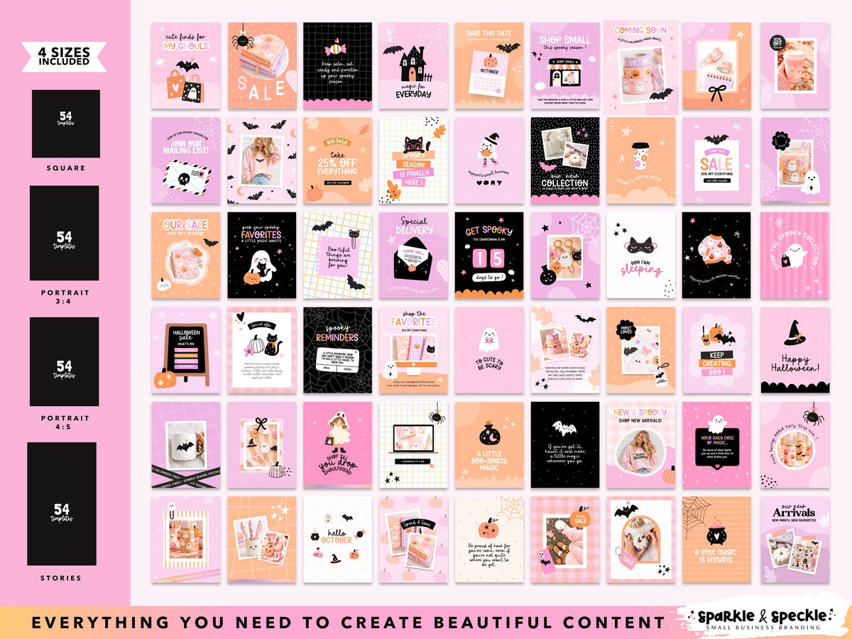 Cute Halloween Instagram Templates