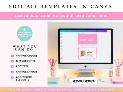 Vibrant Pastel Rainbow Business Card Template