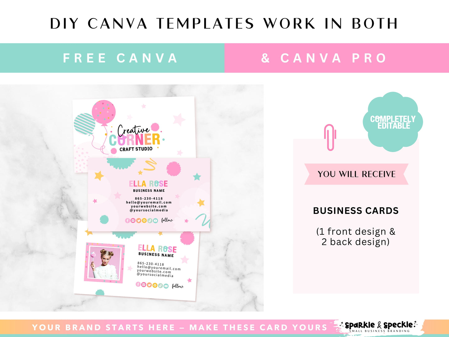 Colorful Party Business Card Template