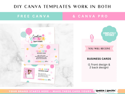 Colorful Party Business Card Template