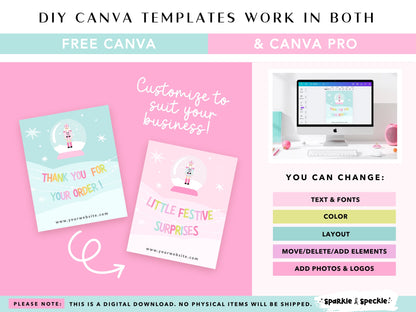 Pastel Christmas Thank You Card