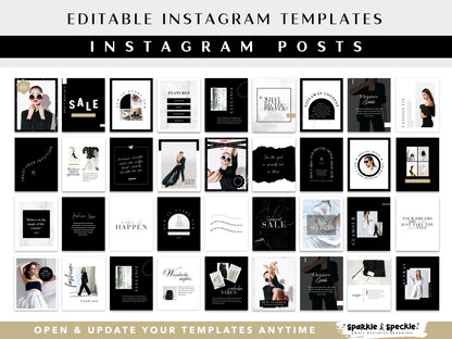 Luxury Black White Instagram Templates