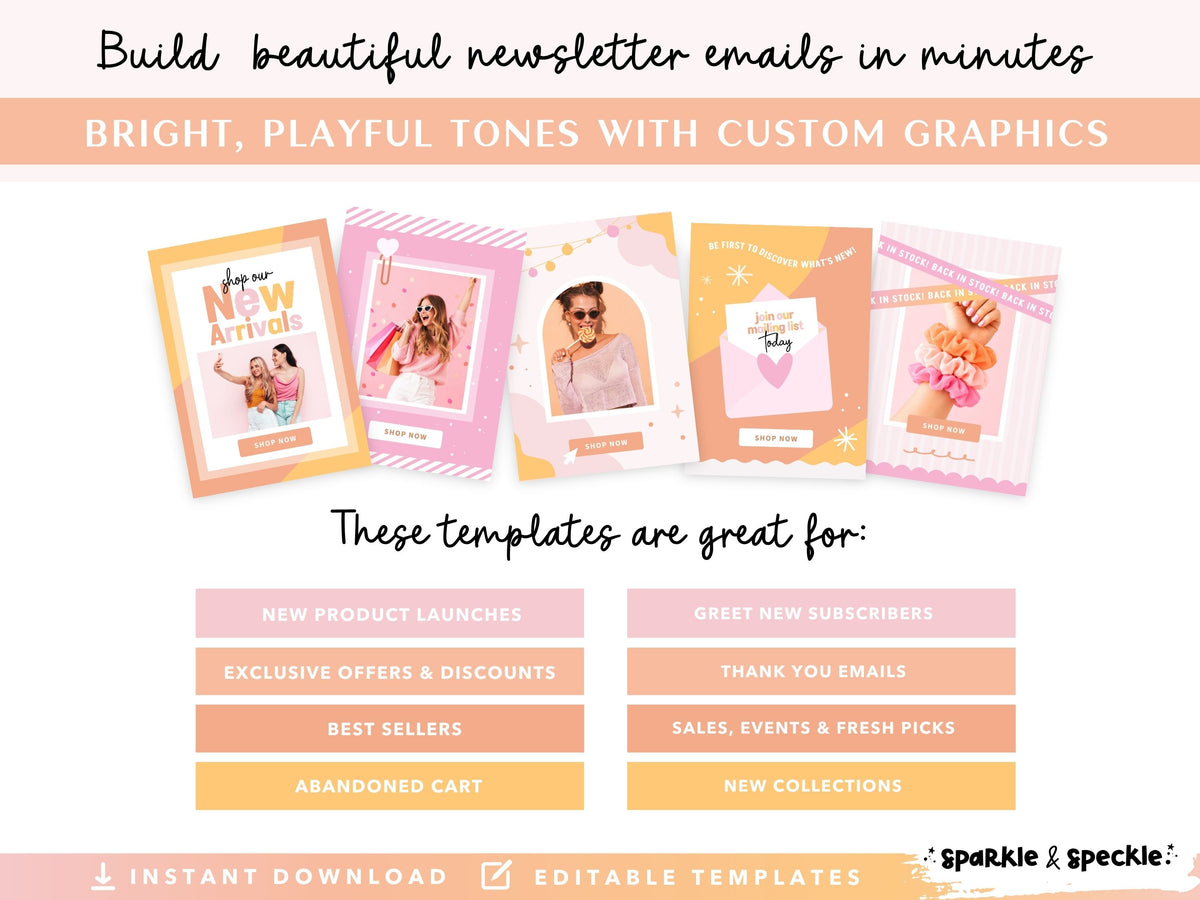 Playful Fashion Email Marketing Templates
