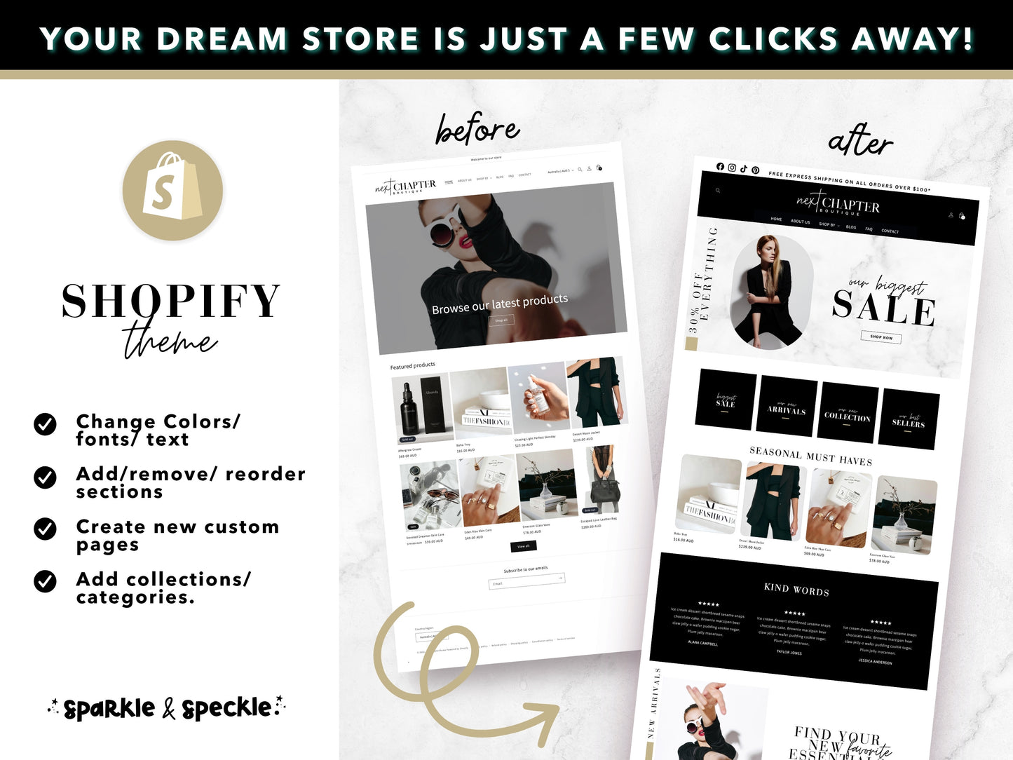 Minimal Shopify Theme | Modern Website Template