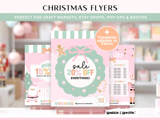 Rainbow Christmas Flyer & Price List Templates