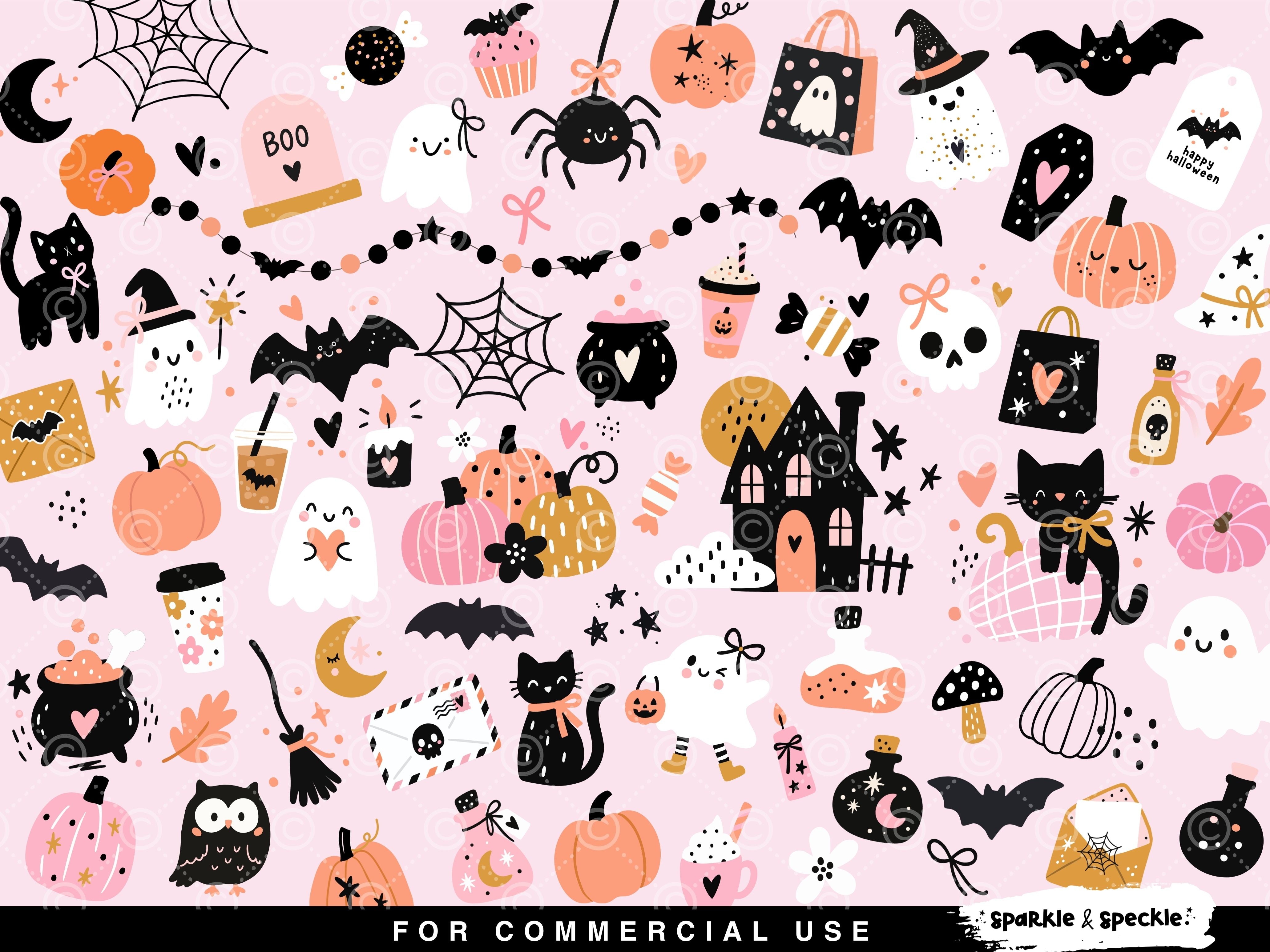 Cute Halloween Clipart Bundle