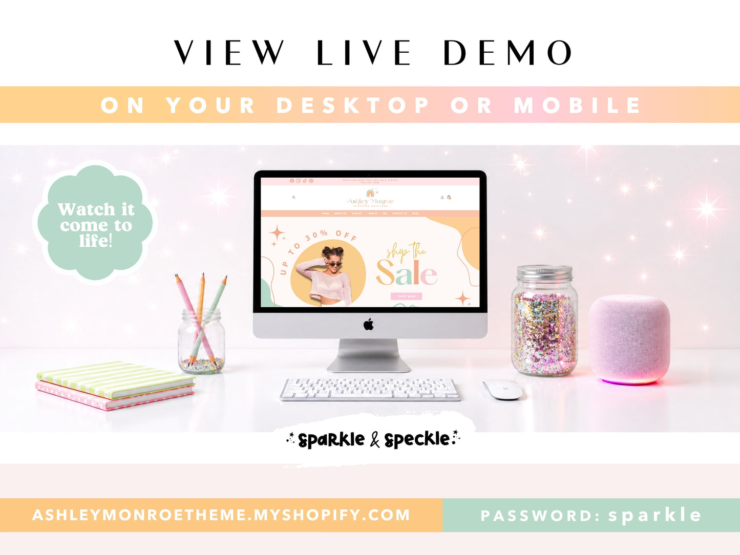 Rainbow Feminine Shopify Theme