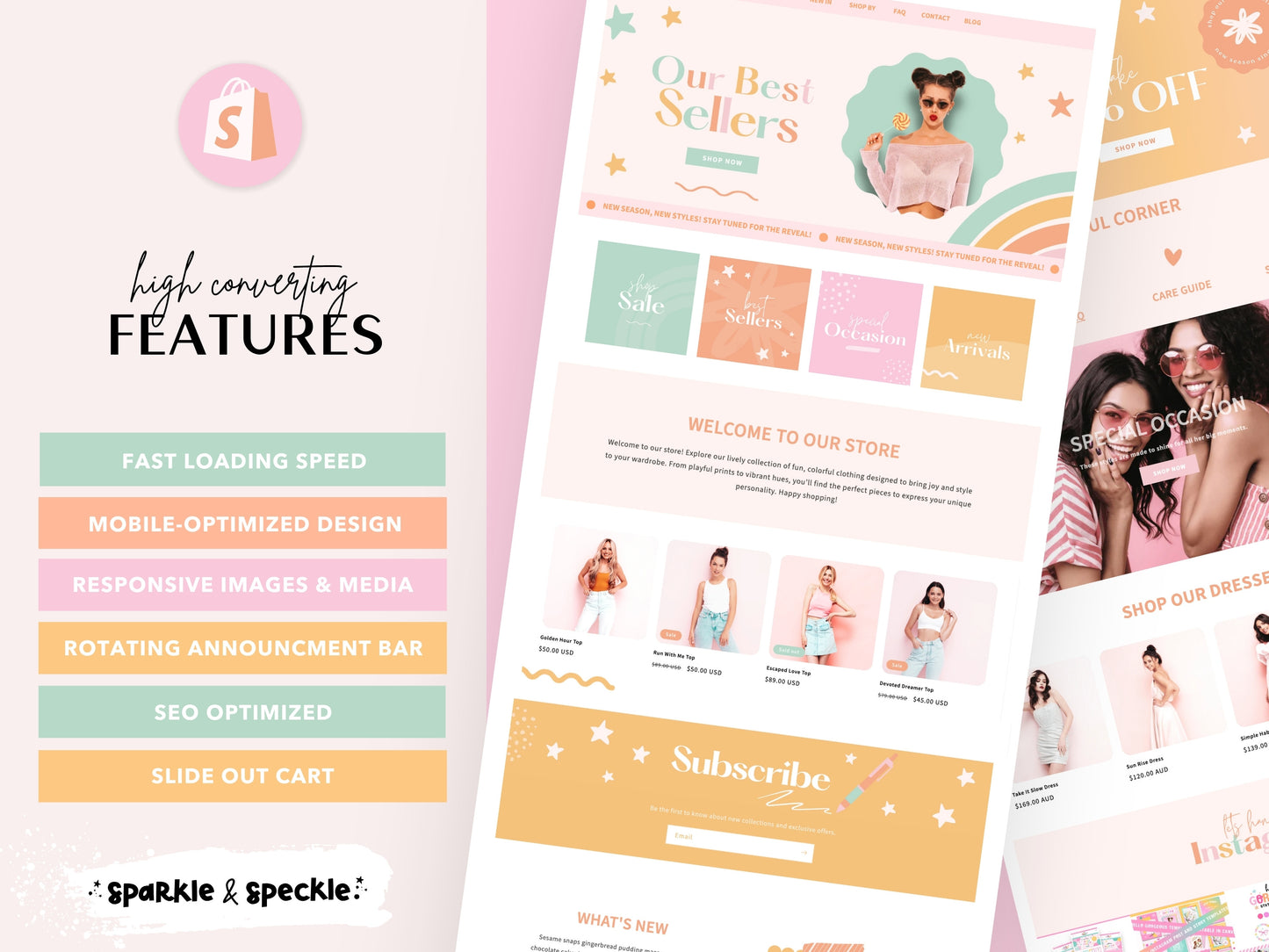 Rainbow Feminine Shopify Theme