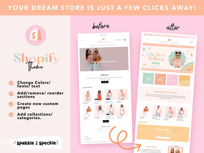 Rainbow Feminine Shopify Theme