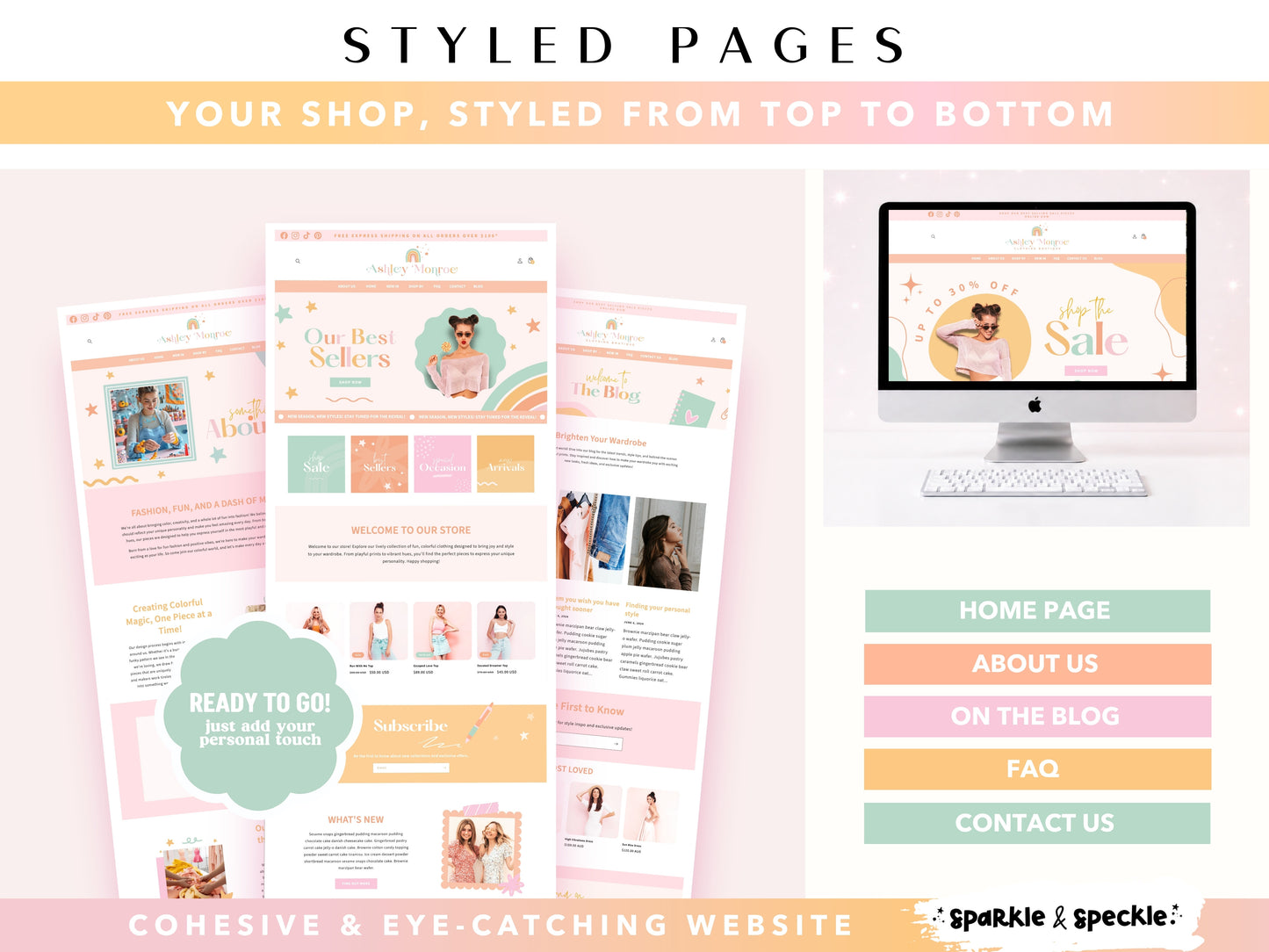 Rainbow Shopify Theme | Colorful Boutique Website Template