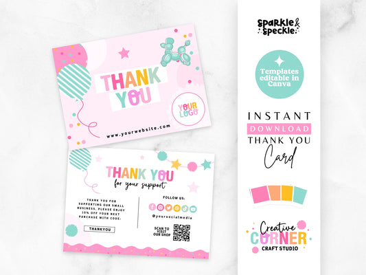Party Thank You Card Template
