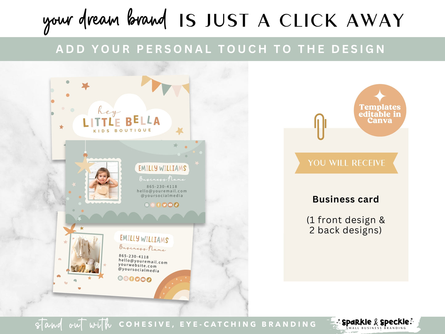 Earthy Kids Business Card Template