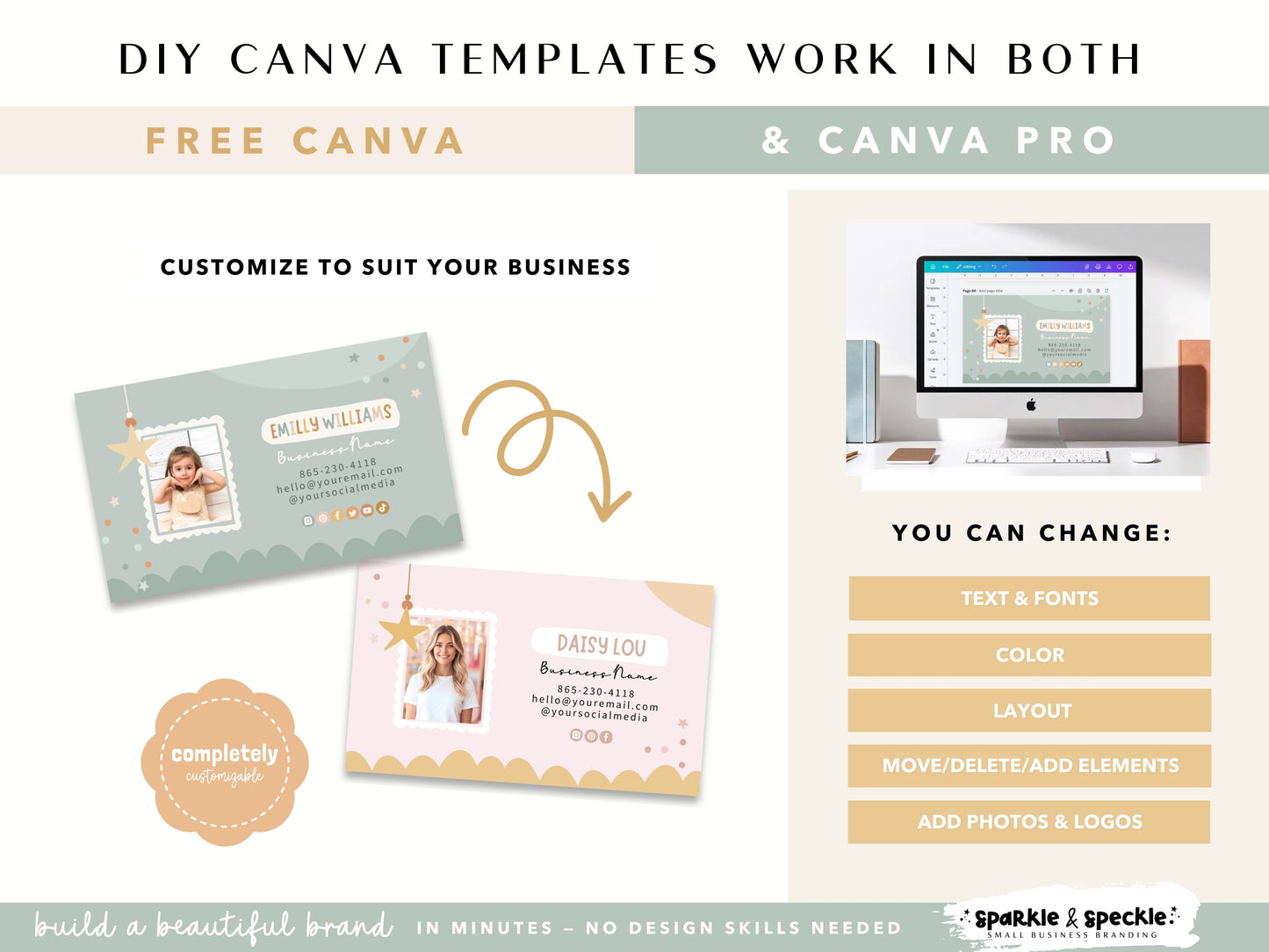 Earthy Kids Business Card Template
