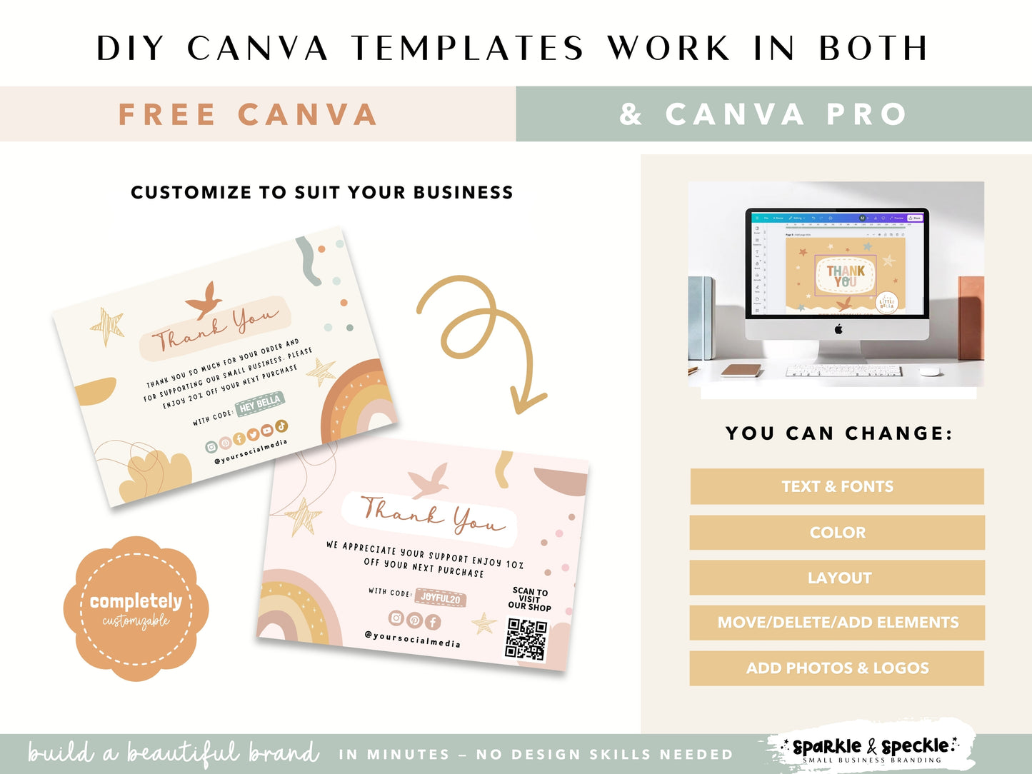 Earthy Boho Branding Kit Templates