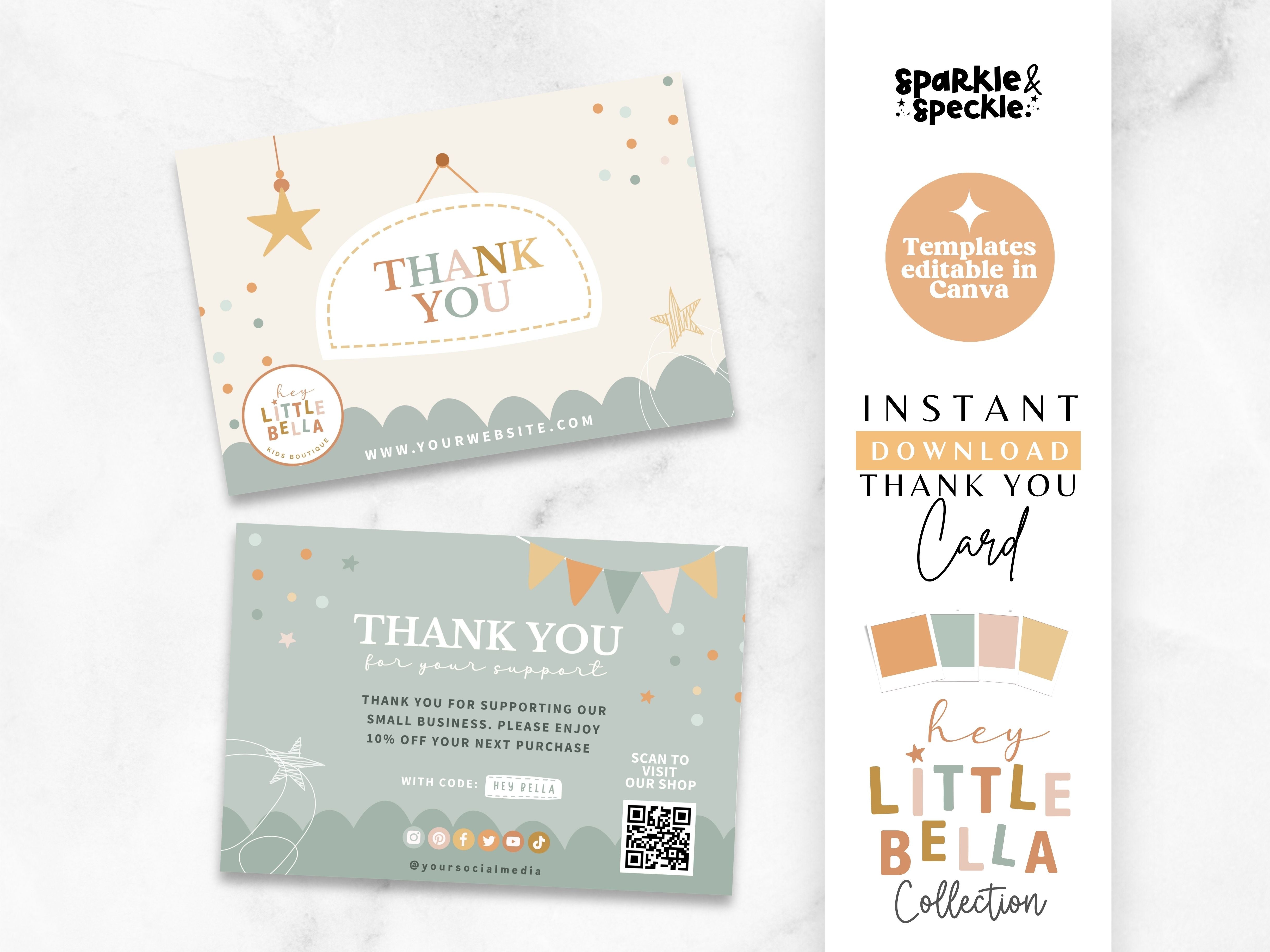 Sage Kids Boutique Thank You Card