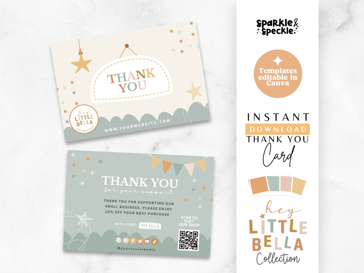 Sage Kids Boutique Thank You Card