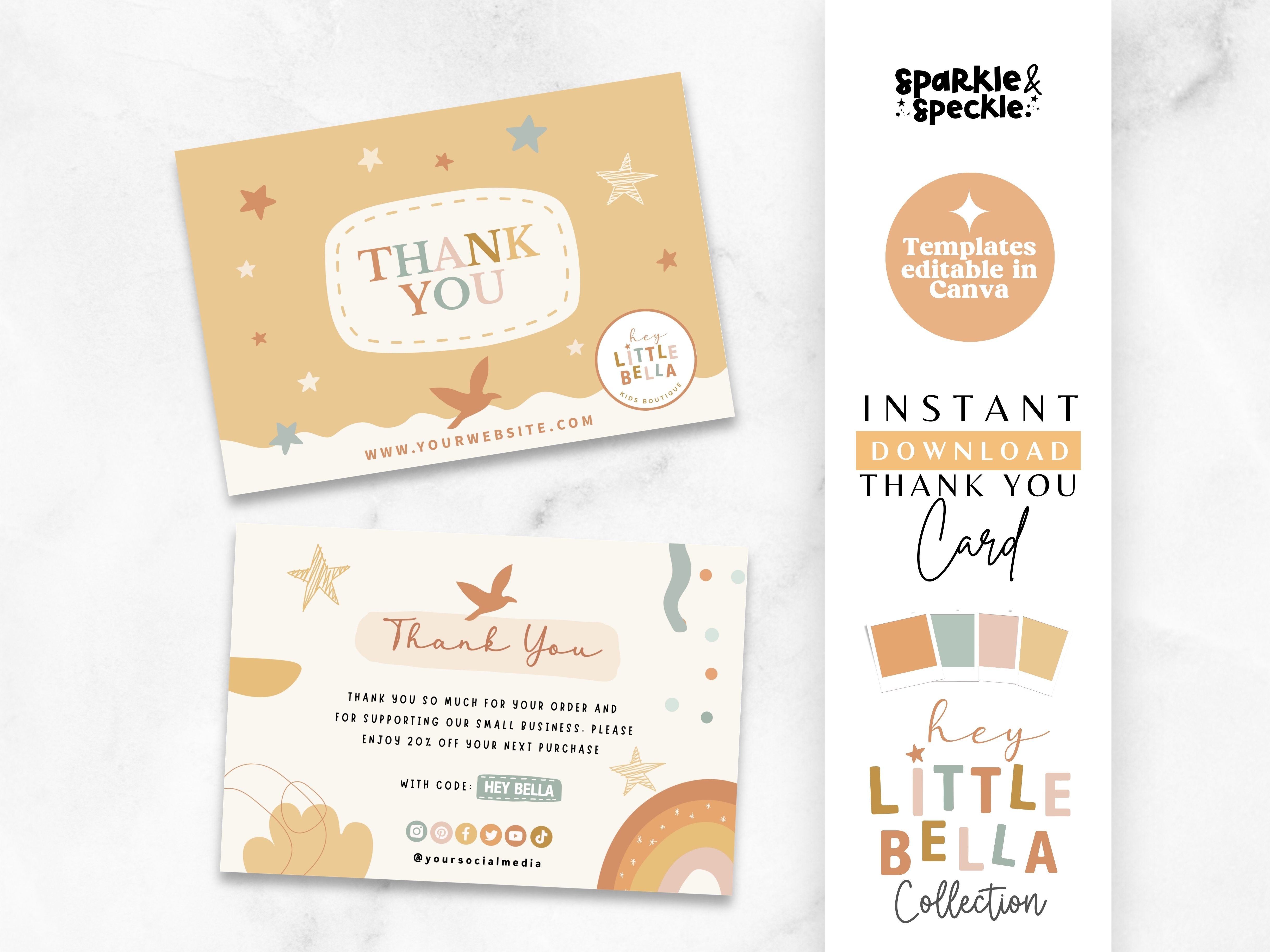 Earthy Thank You Card Template