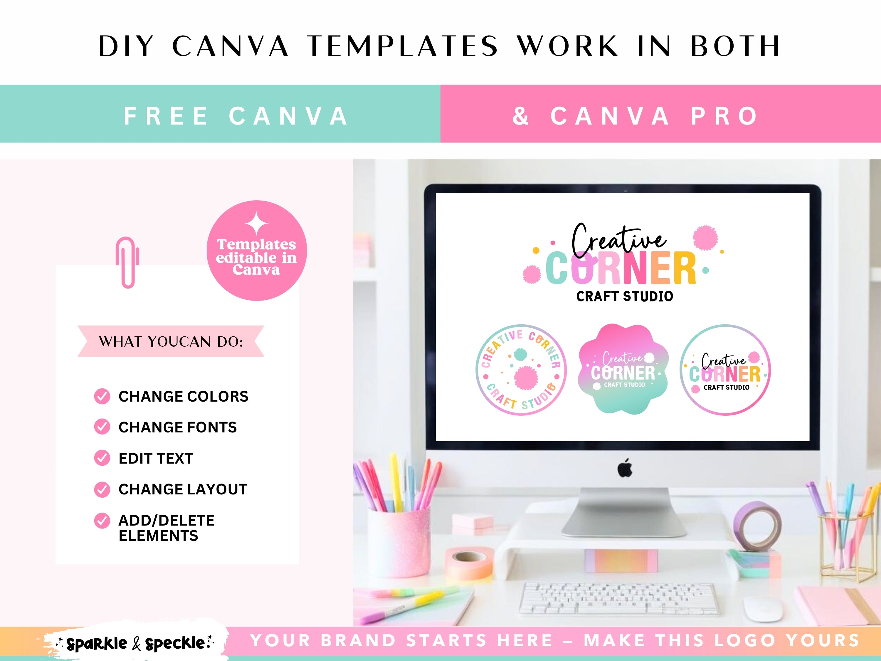 Playful Party Logo Design Template