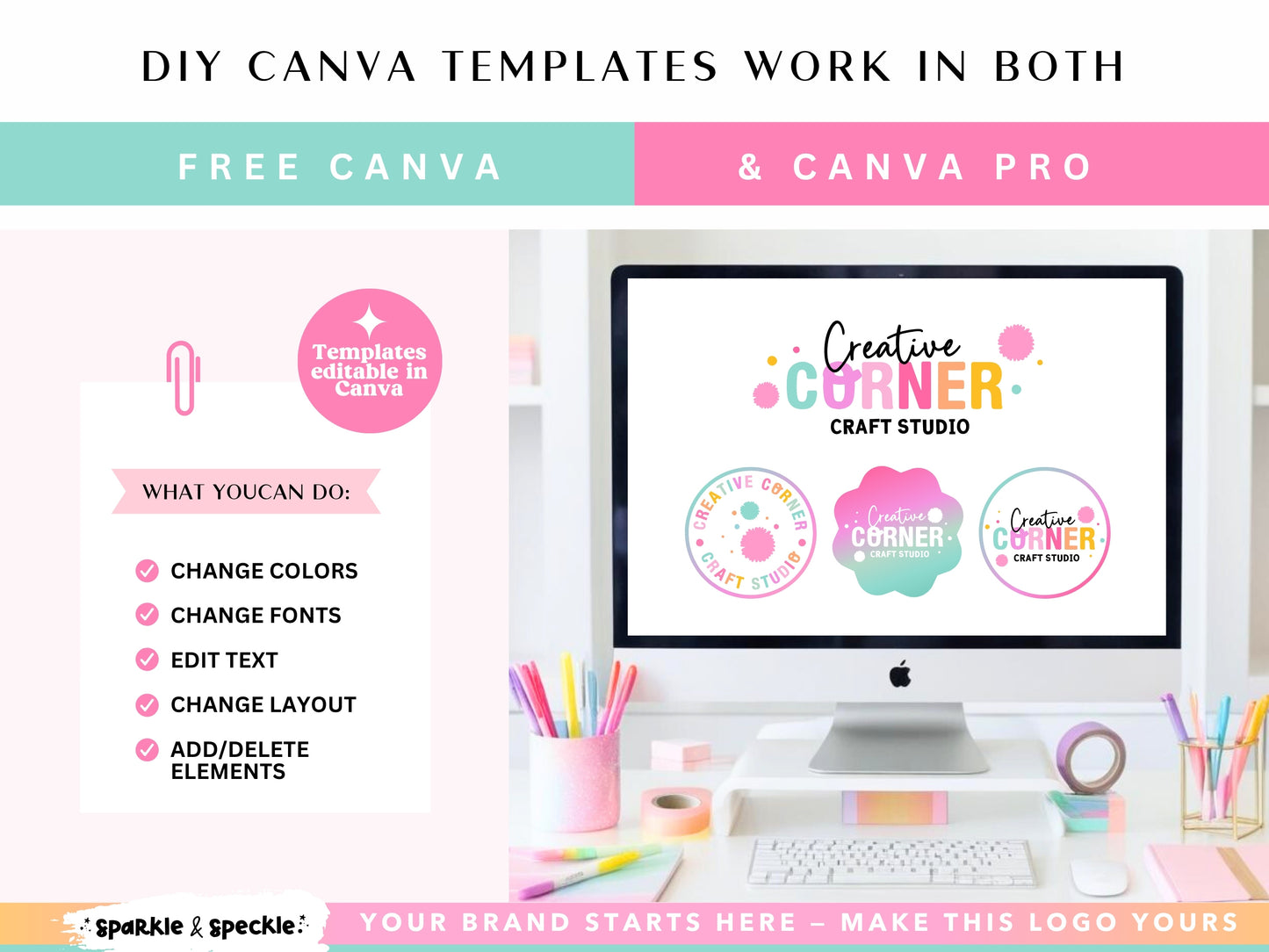 Playful Party Logo Design Template