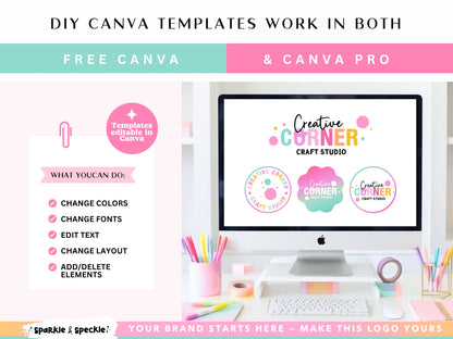 Playful Party Logo Design Template