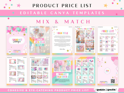 Party Business Price Guide Template