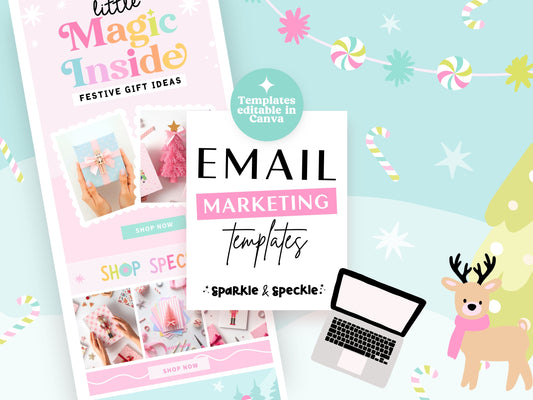 Pastel Christmas Email Marketing Templates