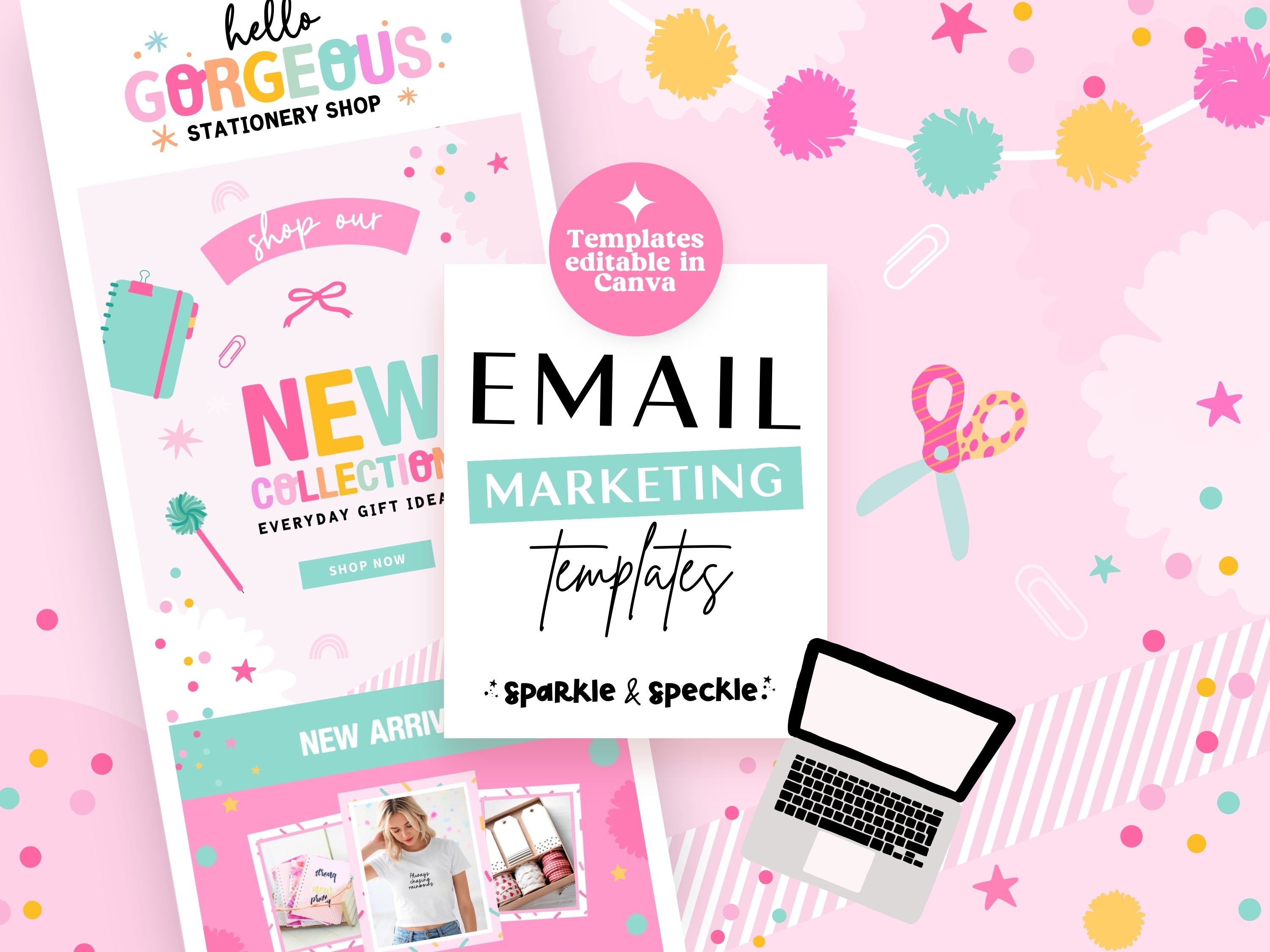 Colorful Craft Shop Email Marketing Templates