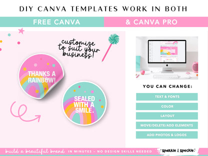 Printable Craft Shop Packaging Stickers