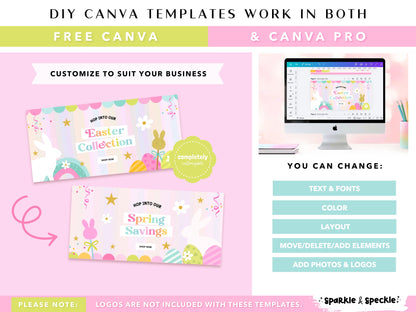 Pastel Spring Easter Website Shop Banners