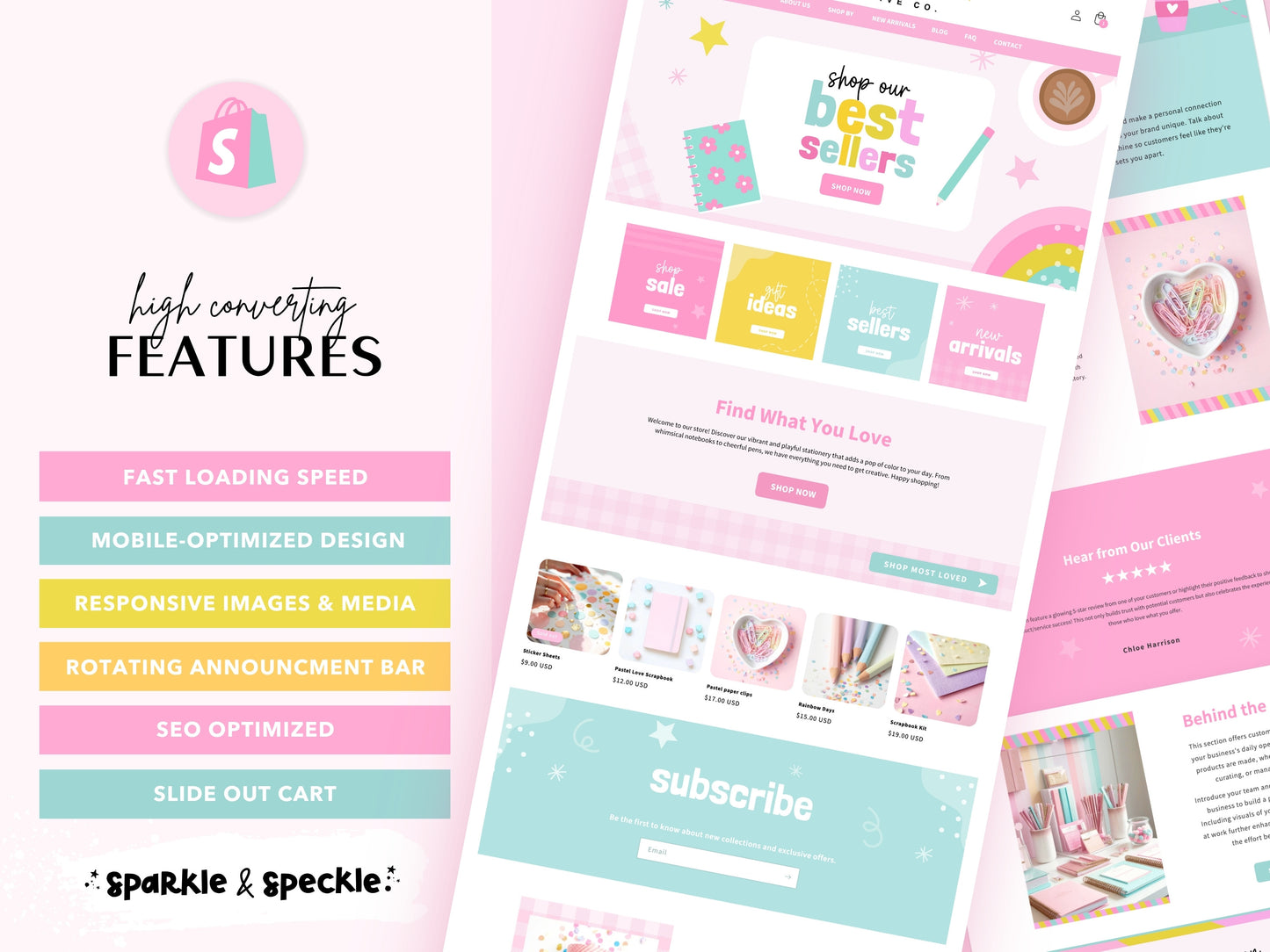 Pastel Stationery Shopify Theme