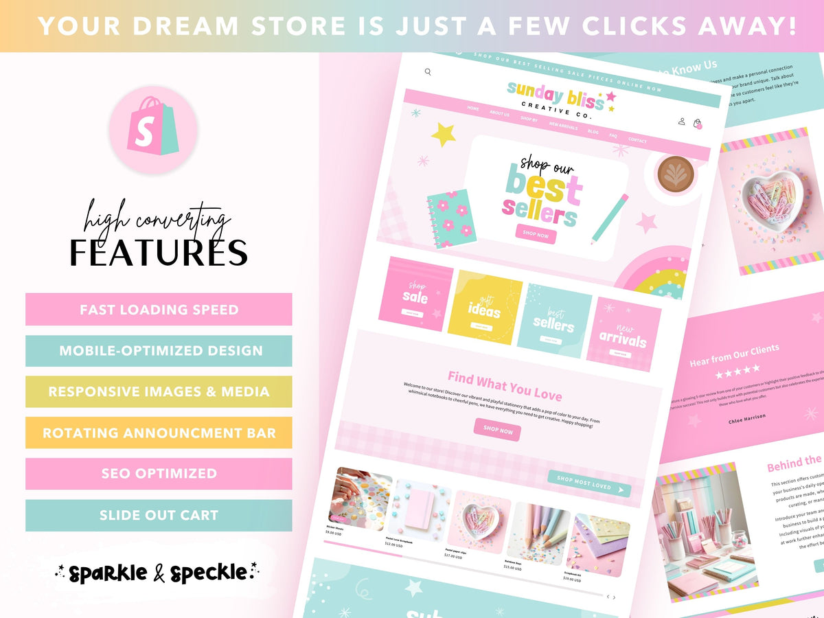 Pastel Stationery Shopify Theme