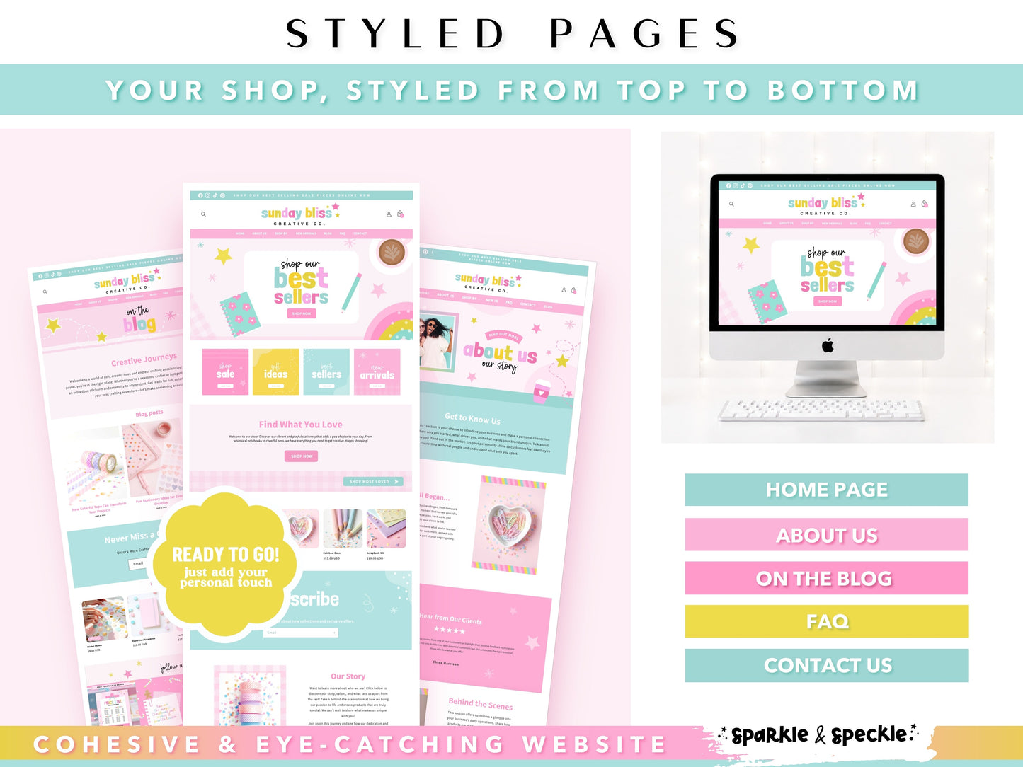 Pastel Shopify Theme | Website Template for Stationery & Paper Goods