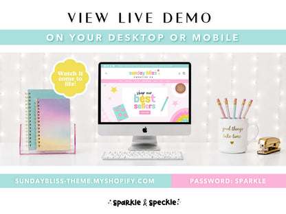 Pastel Shopify Theme | Website Template for Stationery & Paper Goods