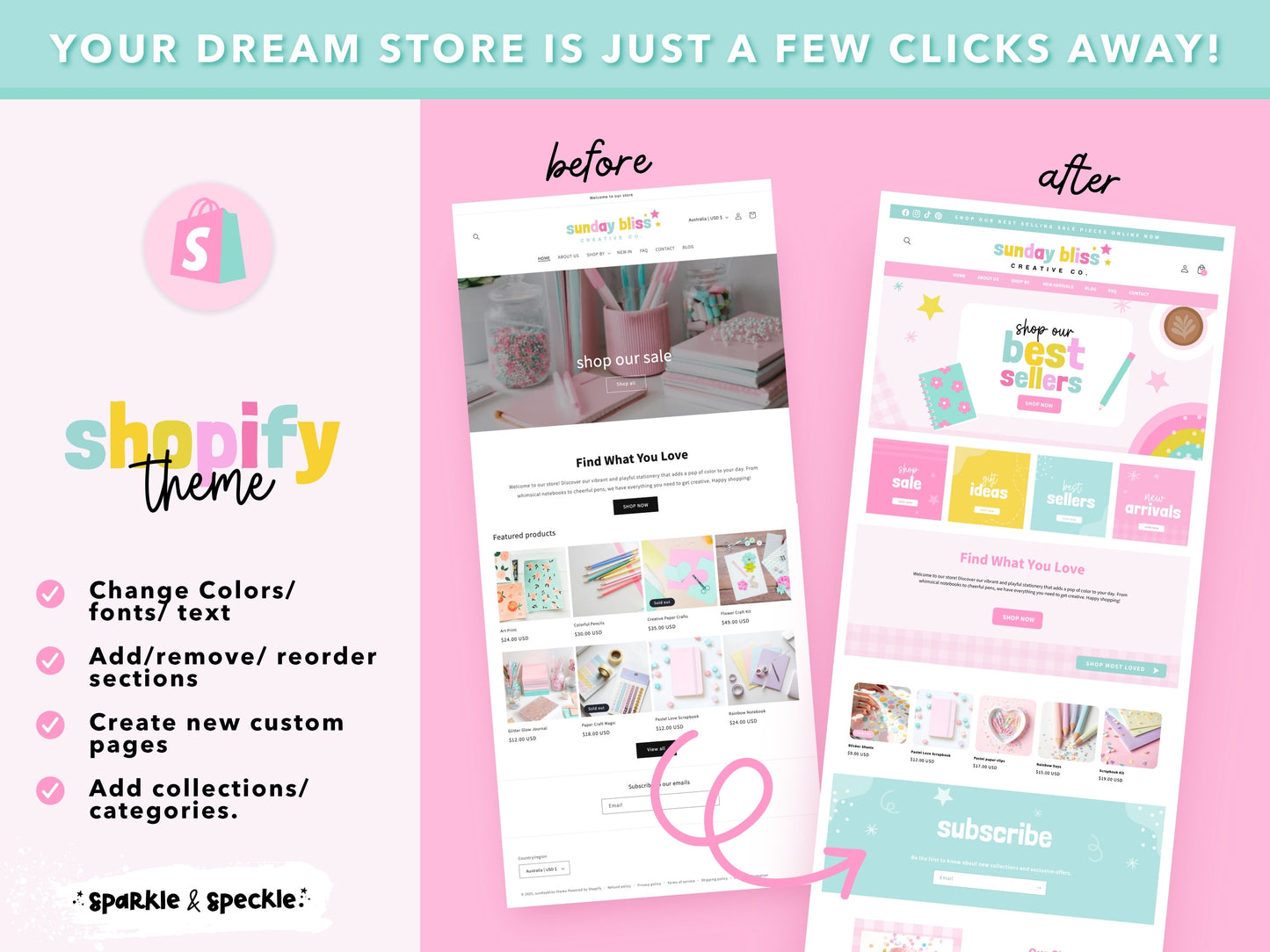Pastel Stationery Shopify Theme