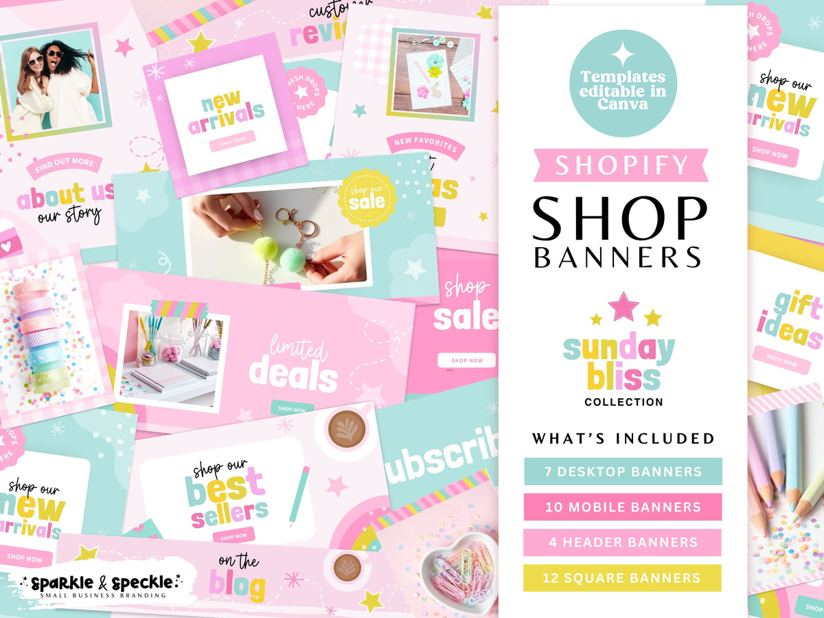 Pastel banners for website