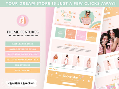 Rainbow Feminine Shopify Theme