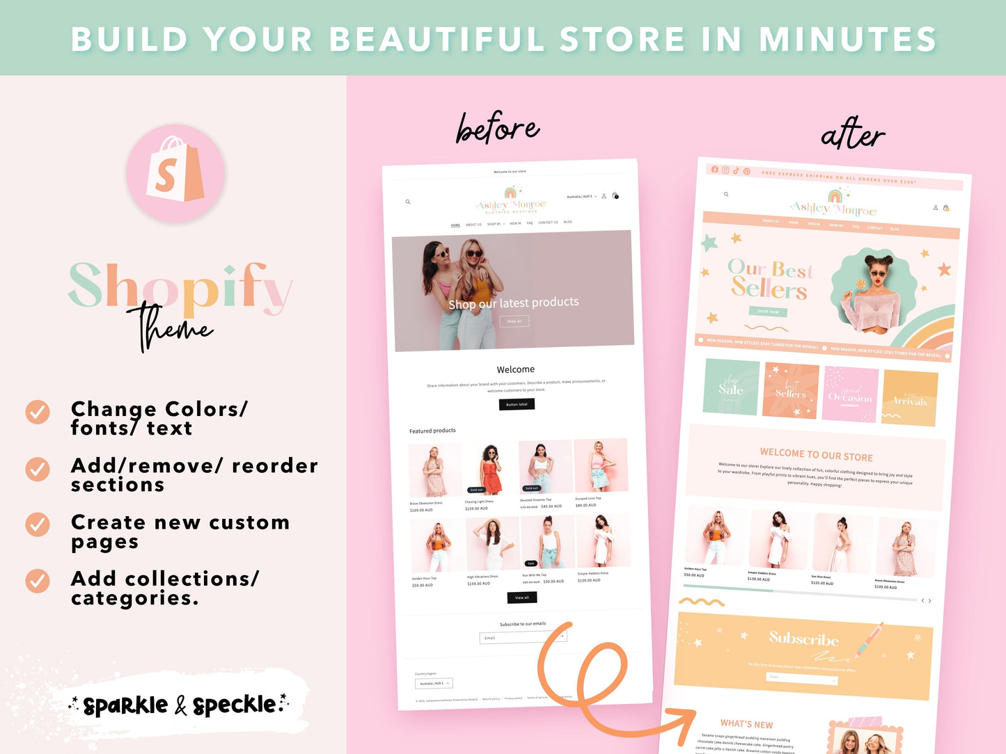 Rainbow Feminine Shopify Theme