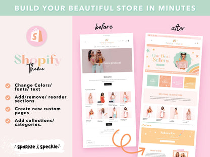 Rainbow Feminine Shopify Theme
