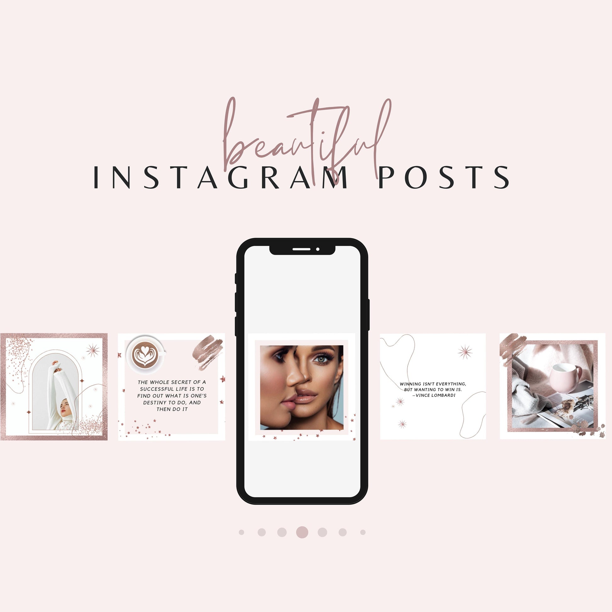 ROSE GOLD & PINK INSTAGRAM POSTS TEMPLATES