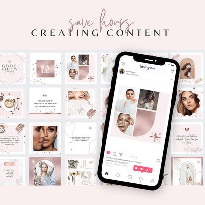 ROSE GOLD & PINK INSTAGRAM POSTS TEMPLATES