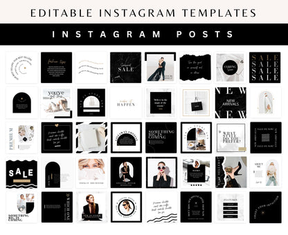 BLACK & GOLD INSTAGRAM BUNDLE TEMPLATES