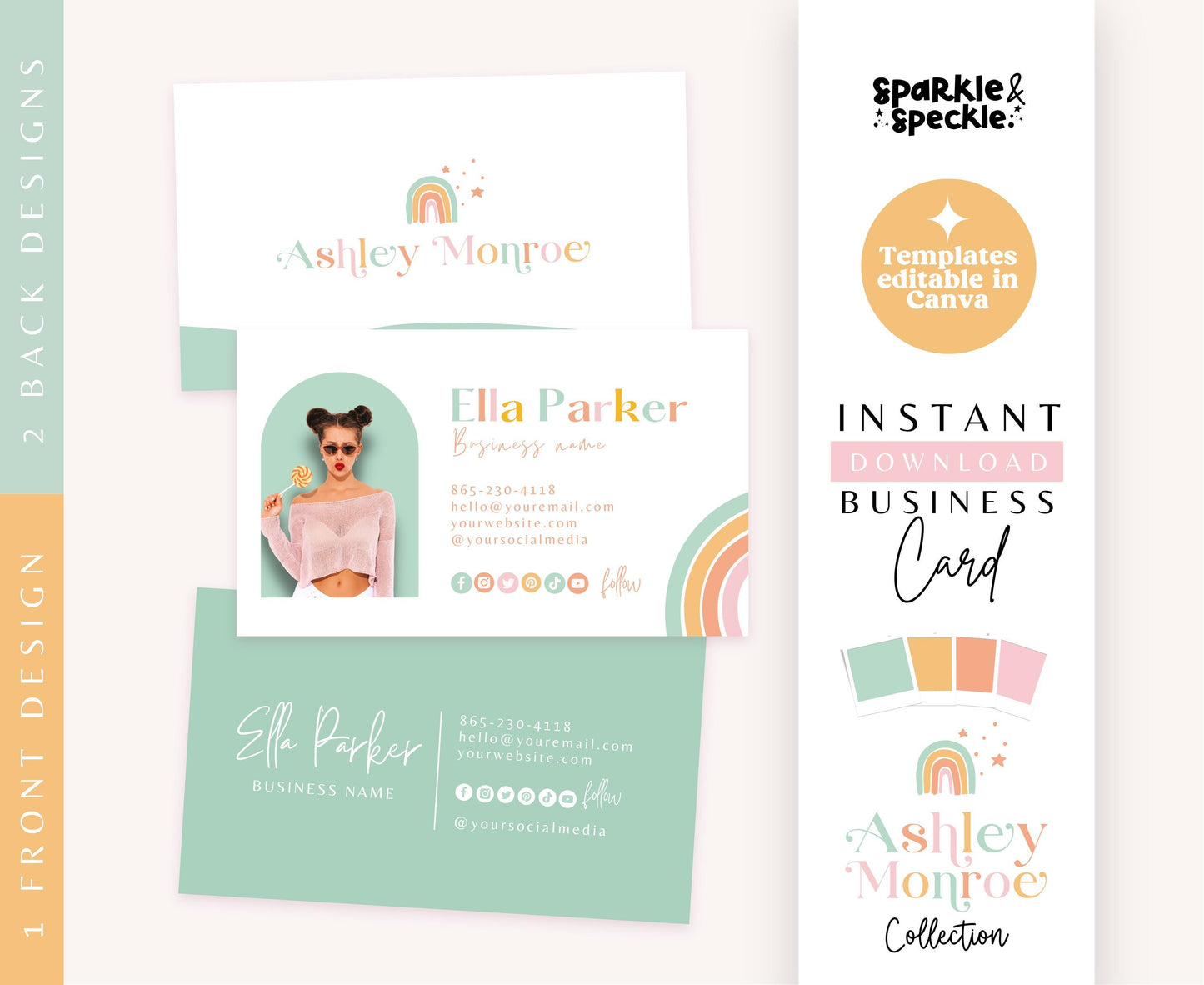 ASHLEY MONROE BUSINESS CARD TEMPLATE