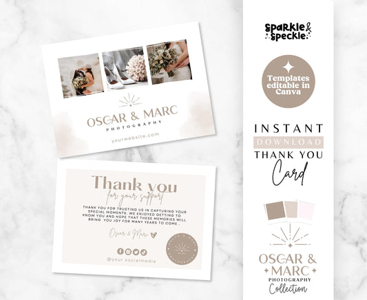 OSCAR & MARC THANK YOU CARD TEMPLATE