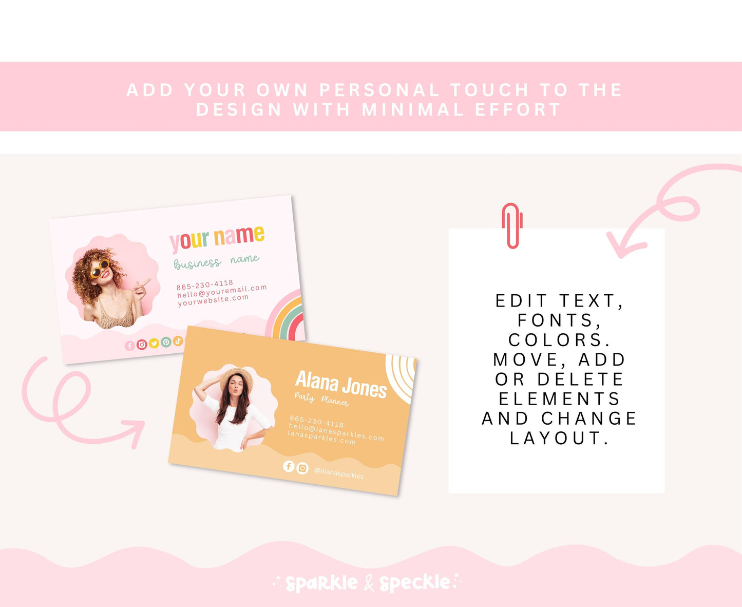 PASTEL MOMENTS BUSINESS CARD TEMPLATE