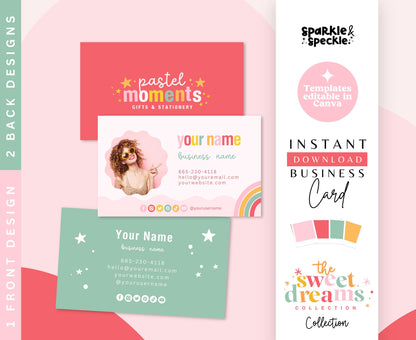 PASTEL MOMENTS BUSINESS CARD TEMPLATE