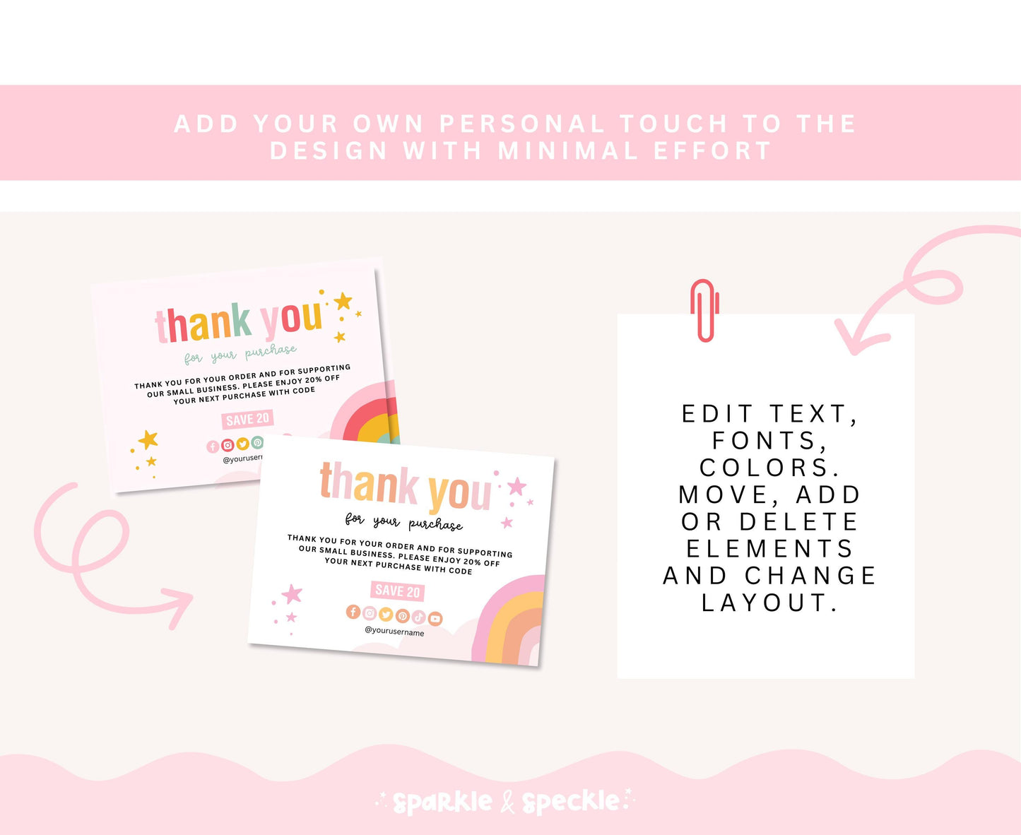 PASTEL MOMENTS THANK YOU CARD TEMPLATE