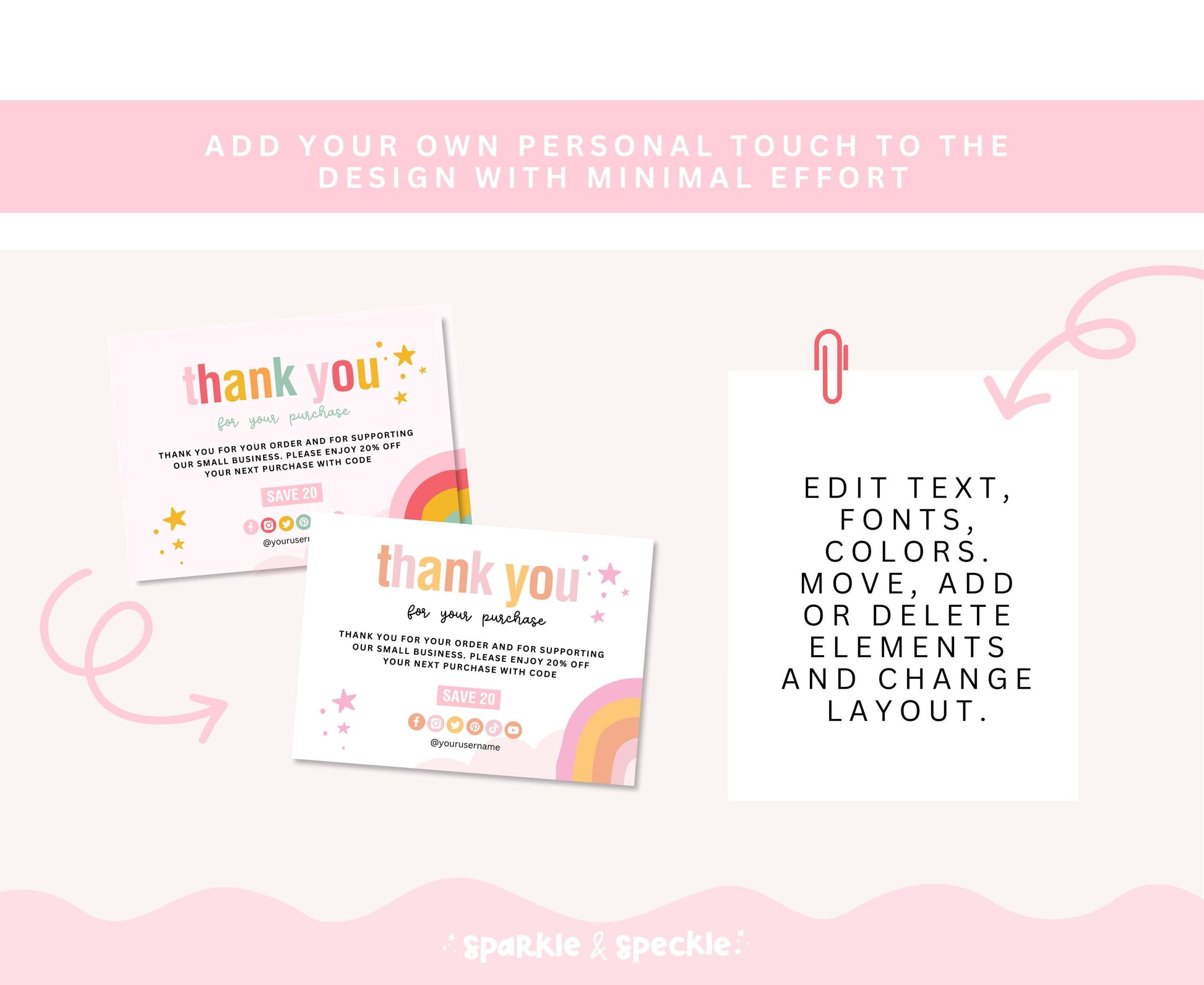 PASTEL MOMENTS THANK YOU CARD TEMPLATE