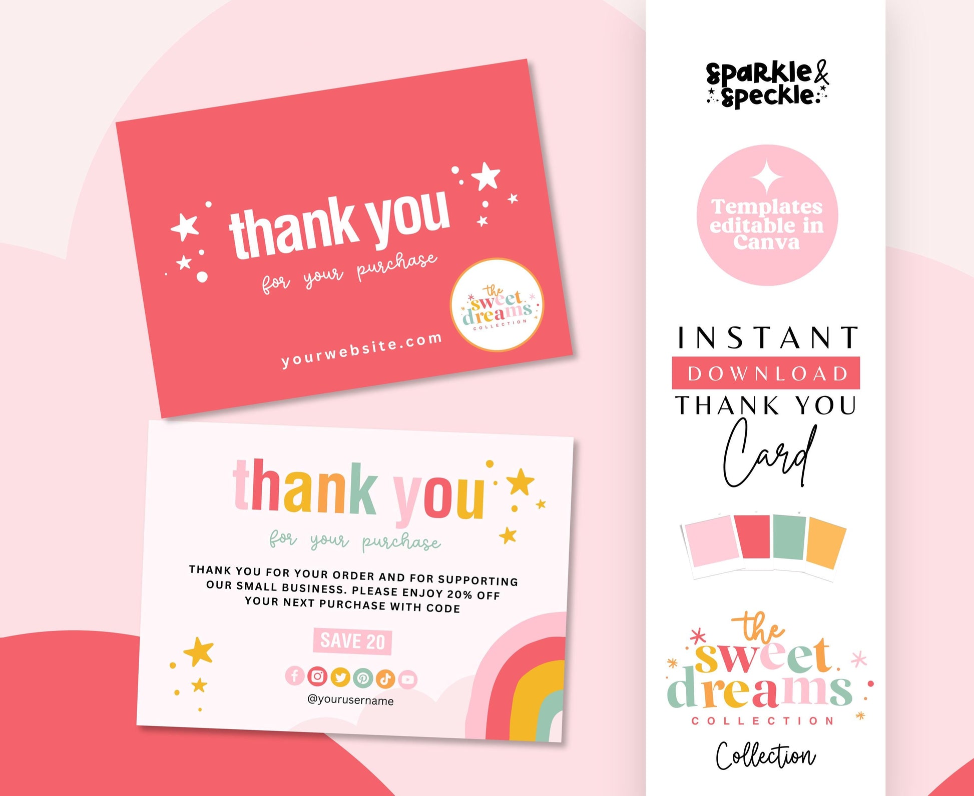 PASTEL MOMENTS THANK YOU CARD TEMPLATE